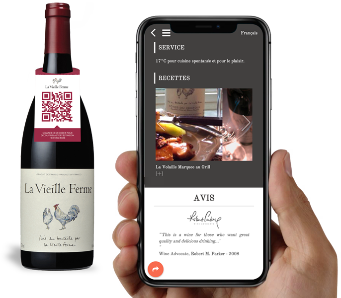 Example of a product page accessed via a vin.co QR Code
