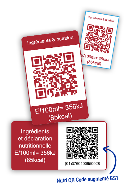 Exemple de Nutri QR Code Vin.co sur une bouteille de 